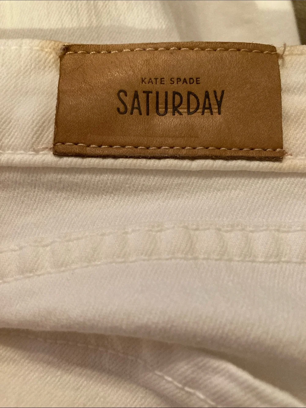 Kate Spade Saturday button fly Crisp White Skinny Jeans Sz 28